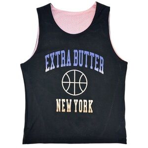 Extra Butter Reversible “Sky's The Limit” Black Purple Pink Mesh Jersey Tank Top